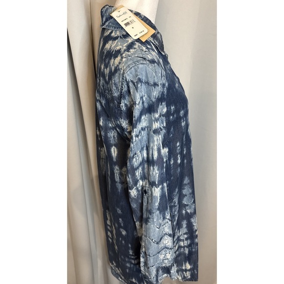 Splendid Dress Womens Size Medium Neo Indigo Dye Lyocell Tunic NWT $198 Coastal - Picture 3 of 9